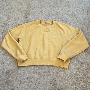 JOHN GALT California‎ Brandy Melville Yellow Mustard Crewneck Sweatshirt size OS